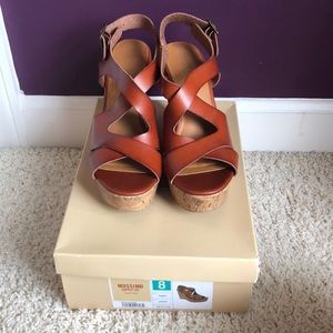 Mossimo Cognac Wedges